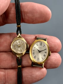 Lot of 2 Vintage Timex Lady s Mechanical Wind Up Watches