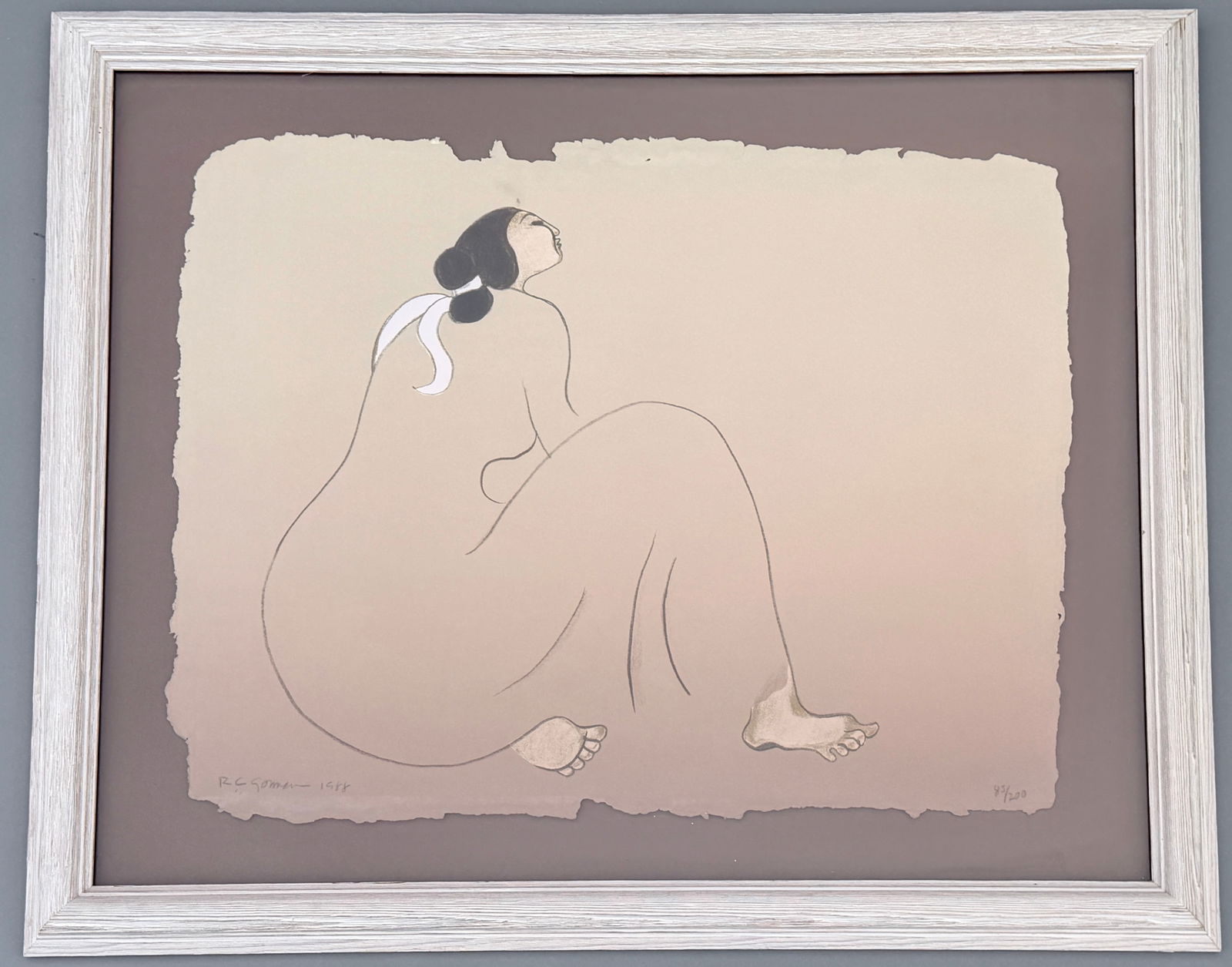 R. C. Gorman 1931-2005 Dated 1988 Fancy Framed 85 out of 200 Large Art Print of Native American (1 of 7)