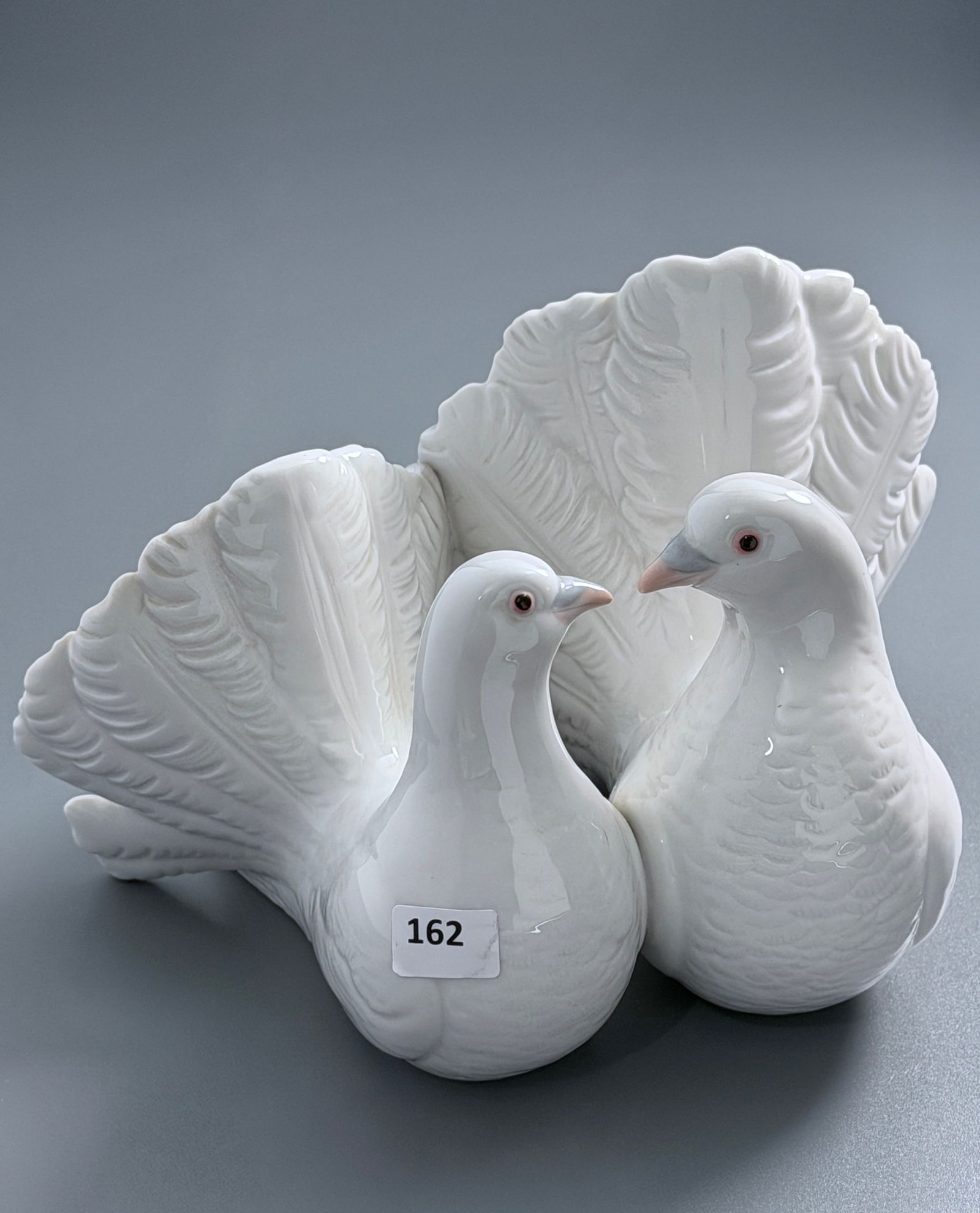 Lladro Doves Cake Topper Vintage Porcelain White Pigeons Figurine Made in Spain (1 of 4)