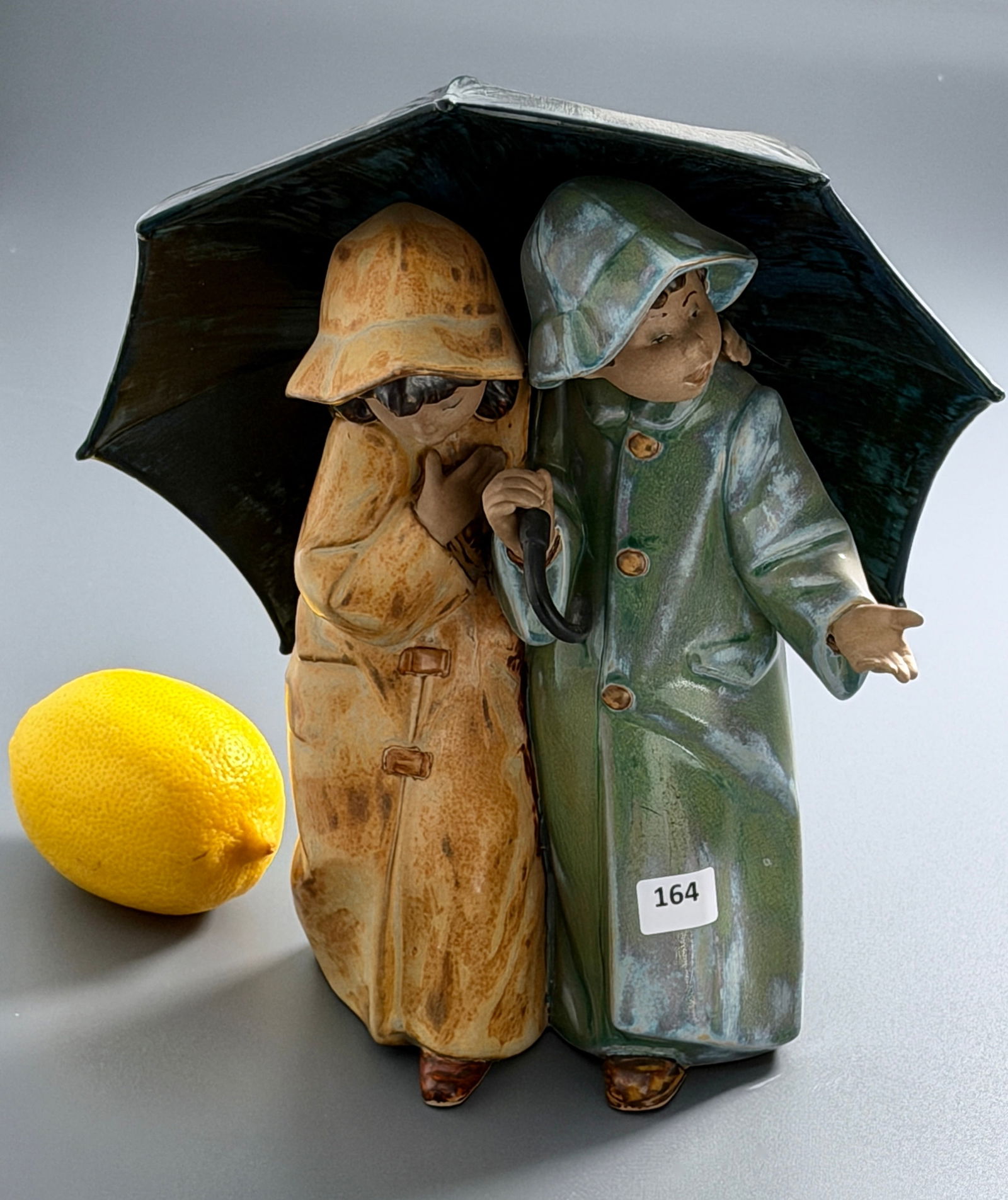 Vintage Lladro 2077 Cres Finish Porcelain Figurine Under The Rain by Salvador Debon: Vintage Lladro 2077 Cres Finish Porcelain Figurine Under The Rain by Salvador Debon We are continuing to sell the Largest US Collection of Lladro porcelain figurines. This item is identical to the one