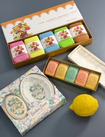 Vintage Perfumed Soap Lot of 3 Boxed Sets