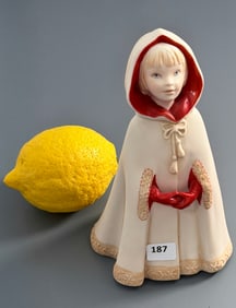 Cybis Little Red Riding Hood Vintage Mid Century Bisque Porcelain Figurine