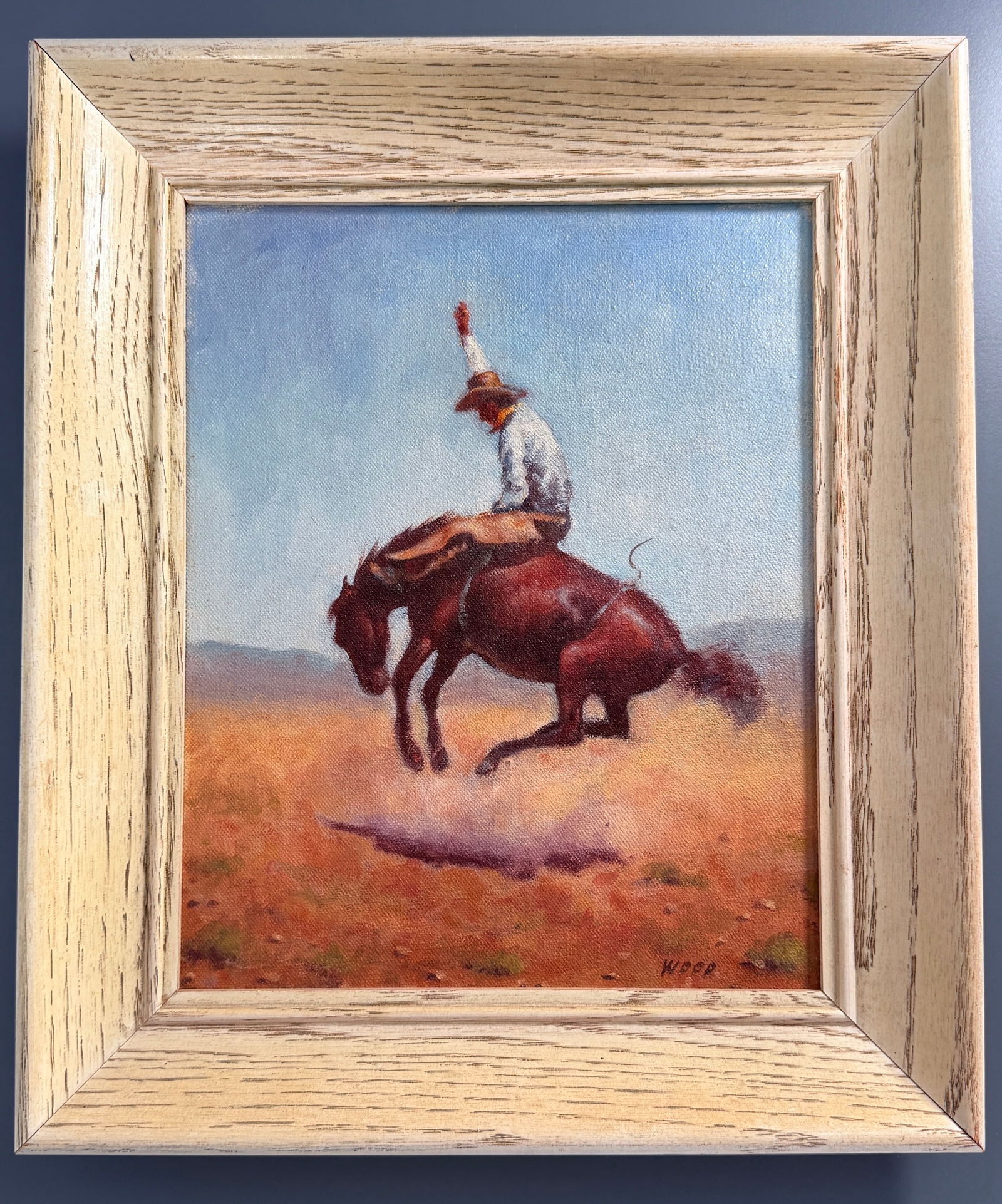 Forest Wood American Texan Artist Western Magazines Illustrator 1905 - 1974 Bucking Bronco Western (1 of 5)