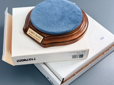 Lladro Wooden Figurine Base Lot of 2 Boxed Unused Bases