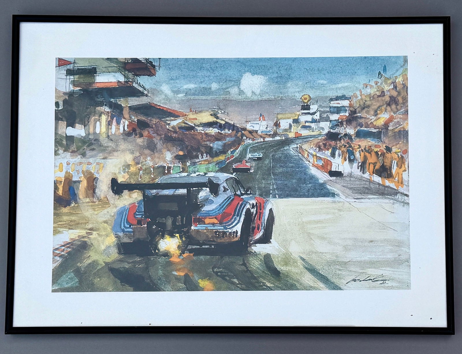 Porsche Car Race Modern Framed Print Mid Century Wall Art (1 of 4)