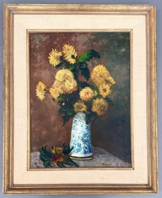 Still Life Oil Painting after Henri Fantin-Latour 1836?1904 Vintage Mid Century Post Impressionist