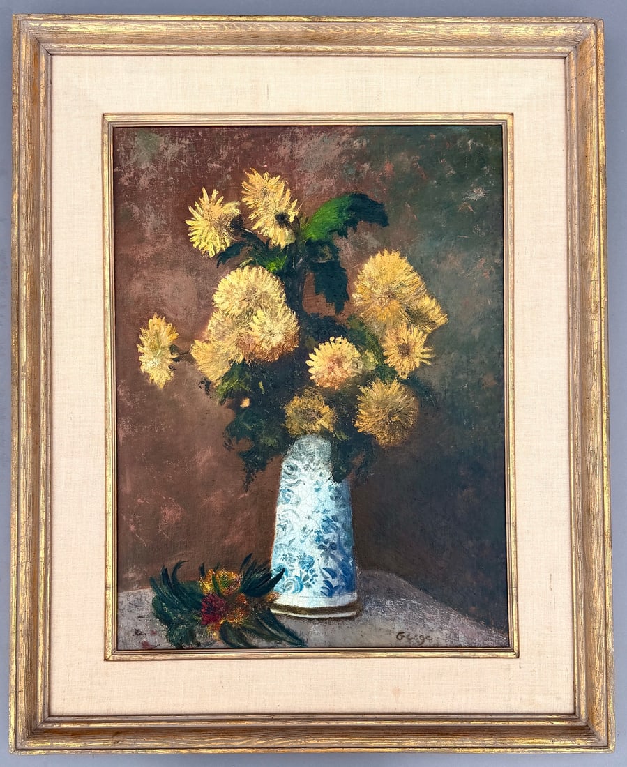 Still Life Oil Painting after Henri Fantin-Latour 1836-1904 Vintage Mid Century Post Impressionist (1 of 7)