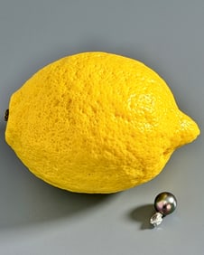 Black Pearl Pendant on Jeweled Bail