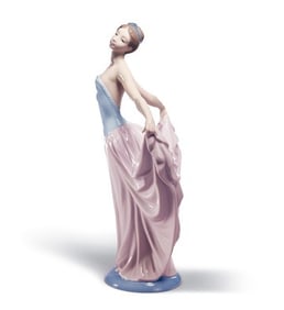 Porcelain Sculpture Dancer Ballet Woman Figurine by Lladro 5050 Lady De Ensayo