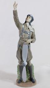 Lladro Aviator #05891 Large Porcelain Pilot Figurine 1992 by Salvador Furio in Original Box