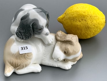 Nao by Lladro Porcelain Sleepy Puppy Figural Group Handmade in Valencia Spain