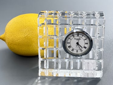 Waterford Crystal Desk Bedside Clock Quartz Watch Movement