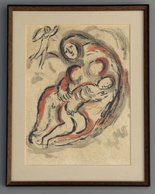 Marc Chagall Russian/French 1887-1985 Agar dans le Desert Original Lithograph c1960 Hagar in the