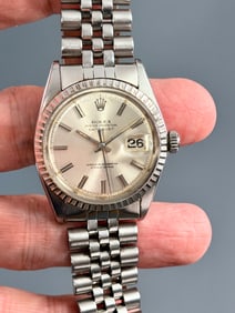 Rolex Oyster Perpetual Datejust Genuine 1560 Movement Stainless Steel Vintage Watch c1960 Verified