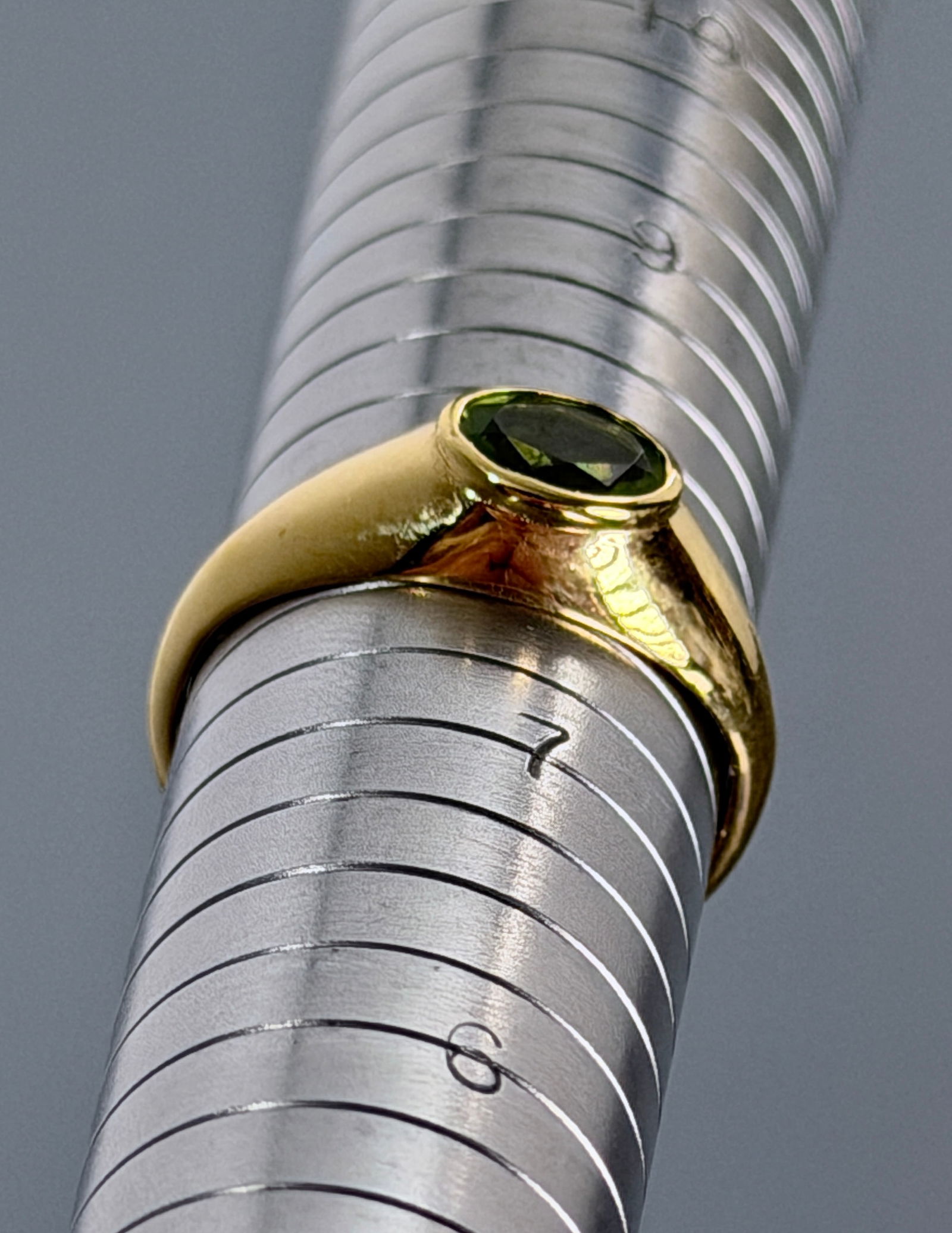 Ancient Roman Style Peridot Ring Yellow Gold Plated Sterling Silver Genuine Green Oval Cut Gemstone (1 of 7)