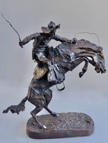The Bronco Buster Bronze by Frederic Remington after the original sculpture modeled in 1895 which