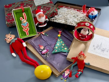 Vintage Christmas Decorations Including Handmade