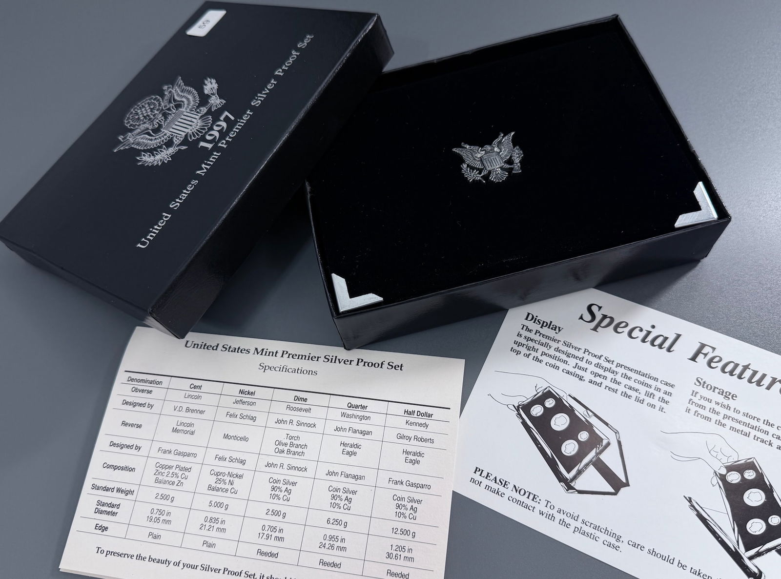 US Mint Primer 1997 Silver Proof Set In Presentation Frame (1 of 5)