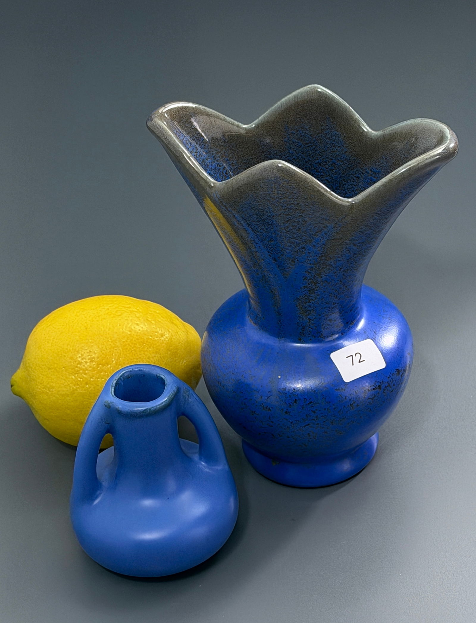 Camark Pottery Lot of 2 Vintage Small Vases Unsigned Attributed to The Camden Art Tile and (1 of 3)