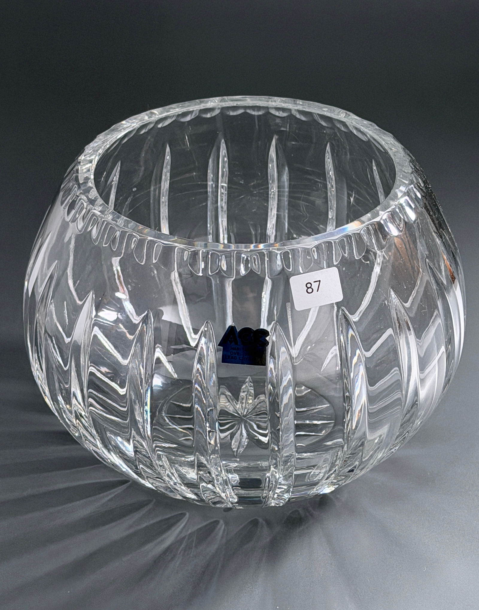 Large Rose Bowl Crystal Vase (1 of 3)