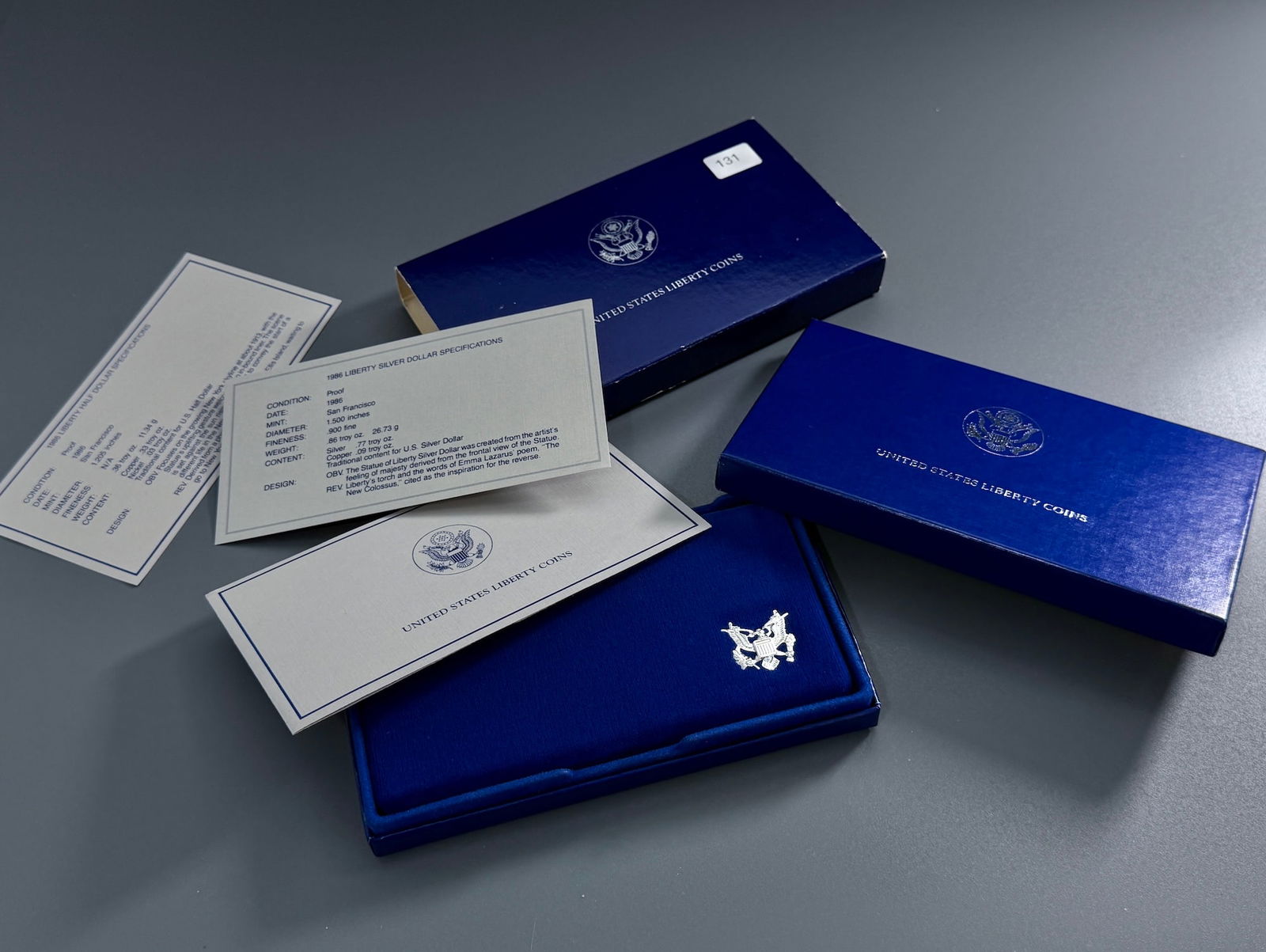 Mint Uncirculated United States Statue of Liberty Silver Dollar & Half Dollar Commemorative Coins (1 of 3)