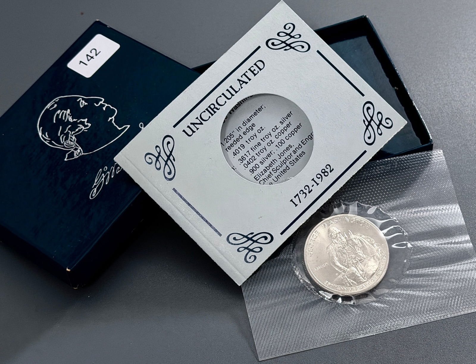 US 900 Silver Coin to Honor the 250th Birth Anniversary of George Washington Denver Colorado Mint: US 900 Silver Coin to Honor the 250th Birth Anniversary of George Washington Denver Colorado Mint