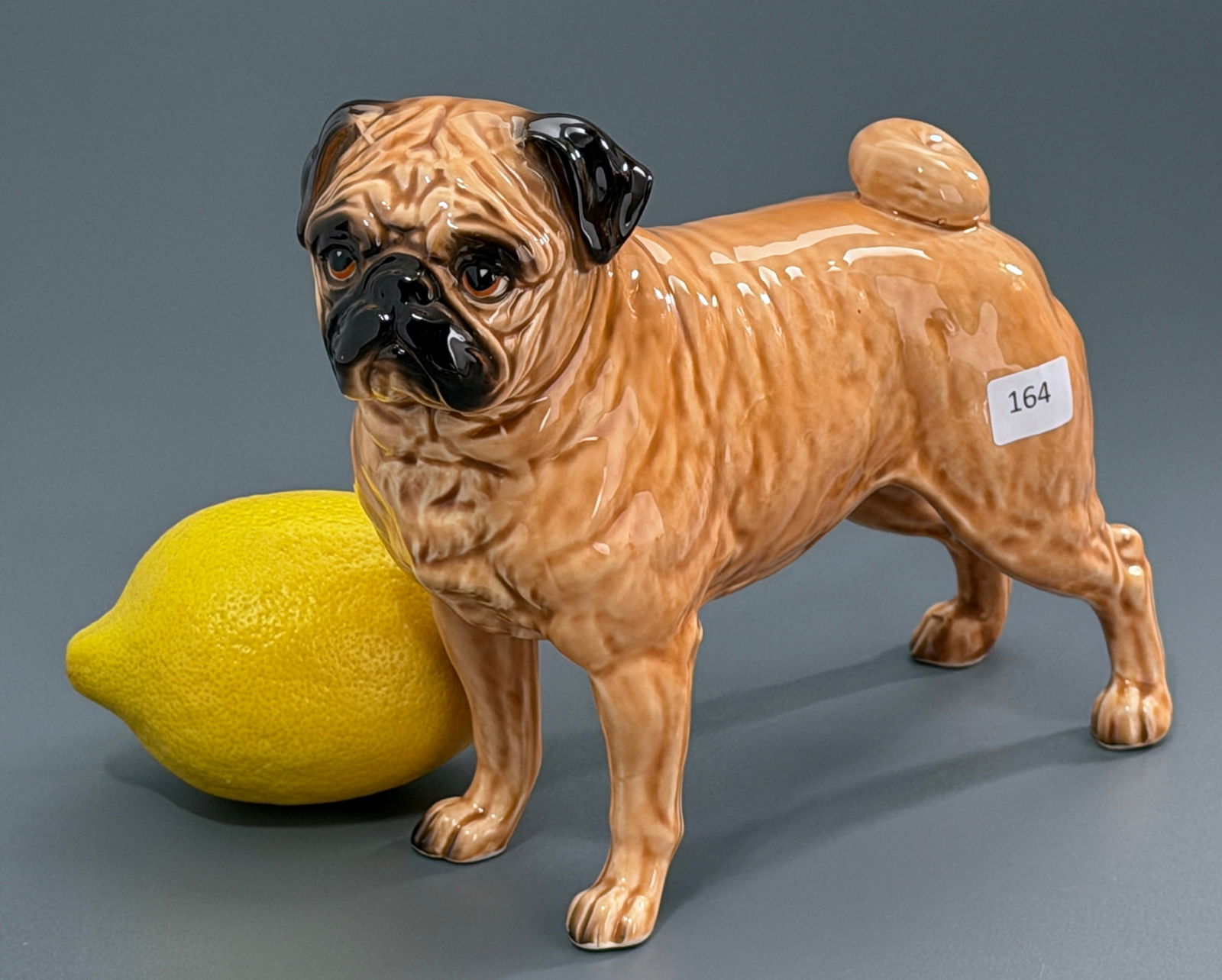 Vintage Pug Glazed Ceramic Dog Figurine (1 of 4)