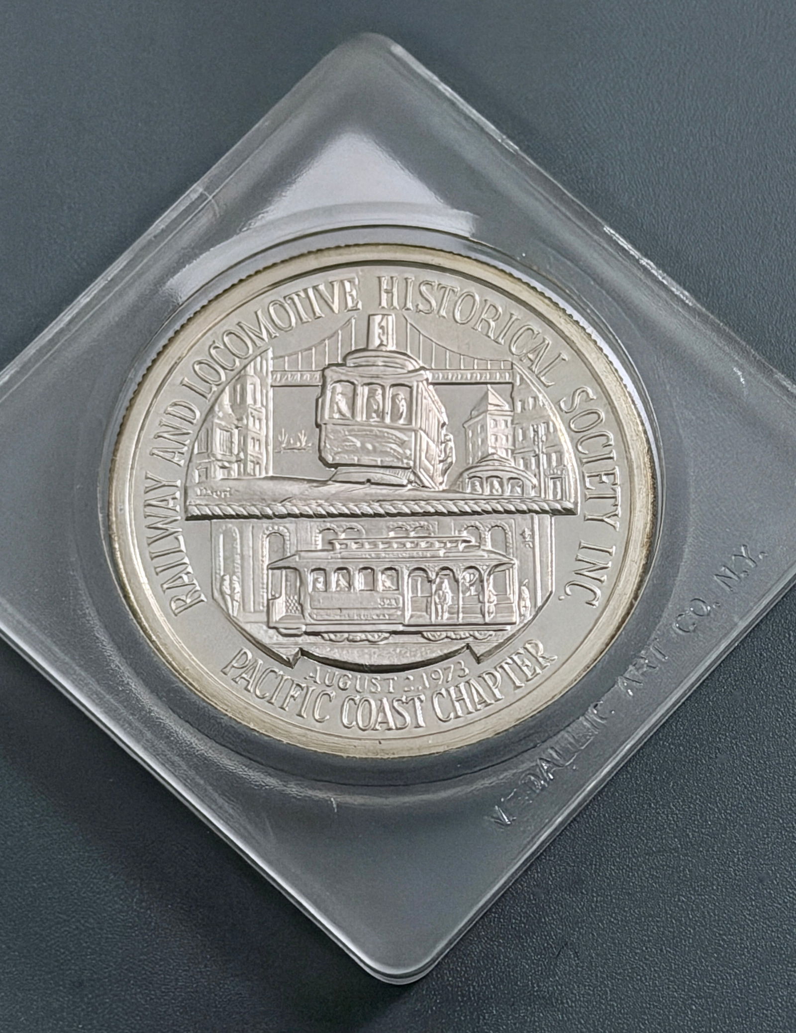 One Troy Ounce of 0.925 Sterling Silver San Francisco Cable Car 1973 Centennial Silver Medal: One Troy Ounce of 0.925 Sterling Silver San Francisco Cable Car 1973 Centennial Silver Medal