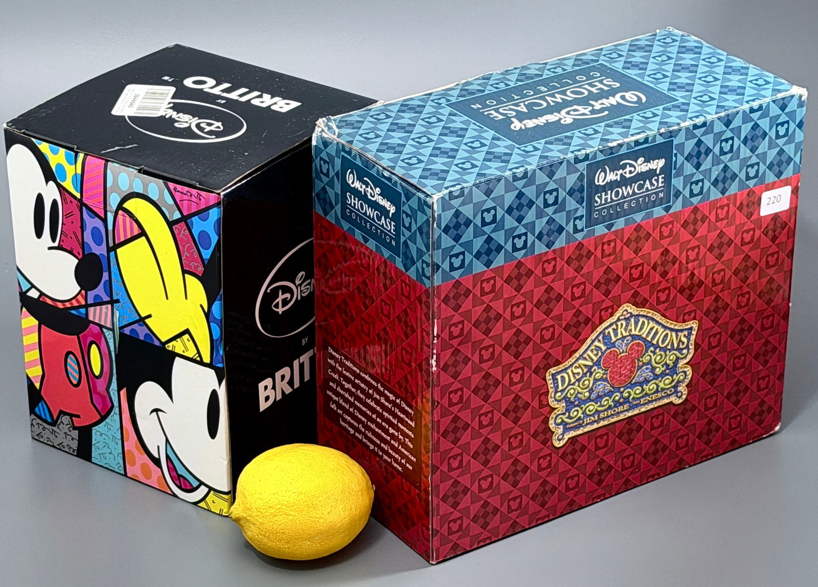 Unopened Disney Collectibles Disney by Britto Mickey & Minnie Lidded Box and Disney Traditions Real: Unopened Disney Collectibles Disney by Britto Mickey & Minnie Lidded Box and Disney Traditions Real Sweetheart Mickey and Minnie Mouse Figurine
