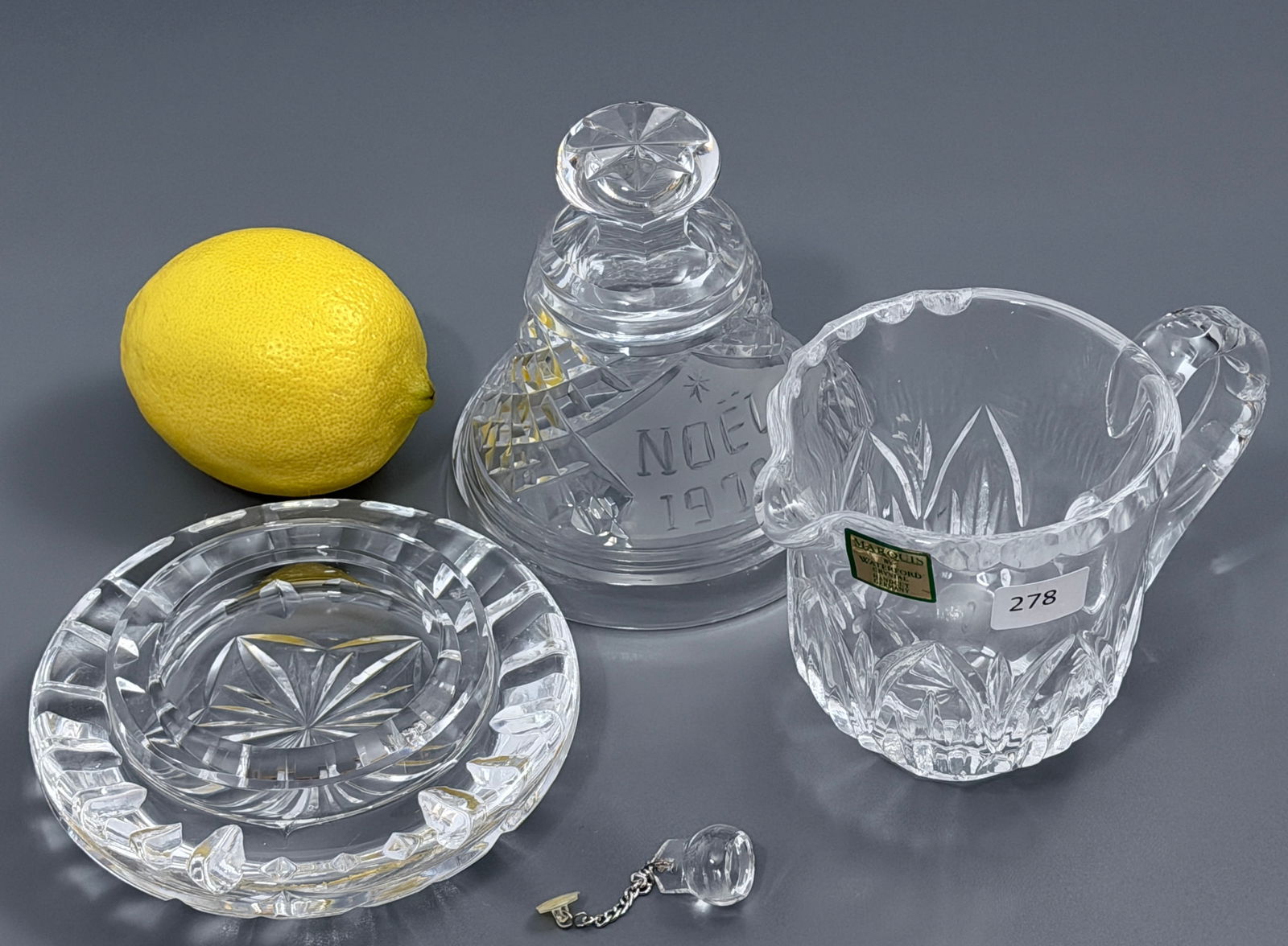 Waterford Crystal Noel 1977 Bell & Marquis by Waterford Cream Pitcher: Waterford Crystal Noel 1977 Bell & Marquis by Waterford Cream Pitcher