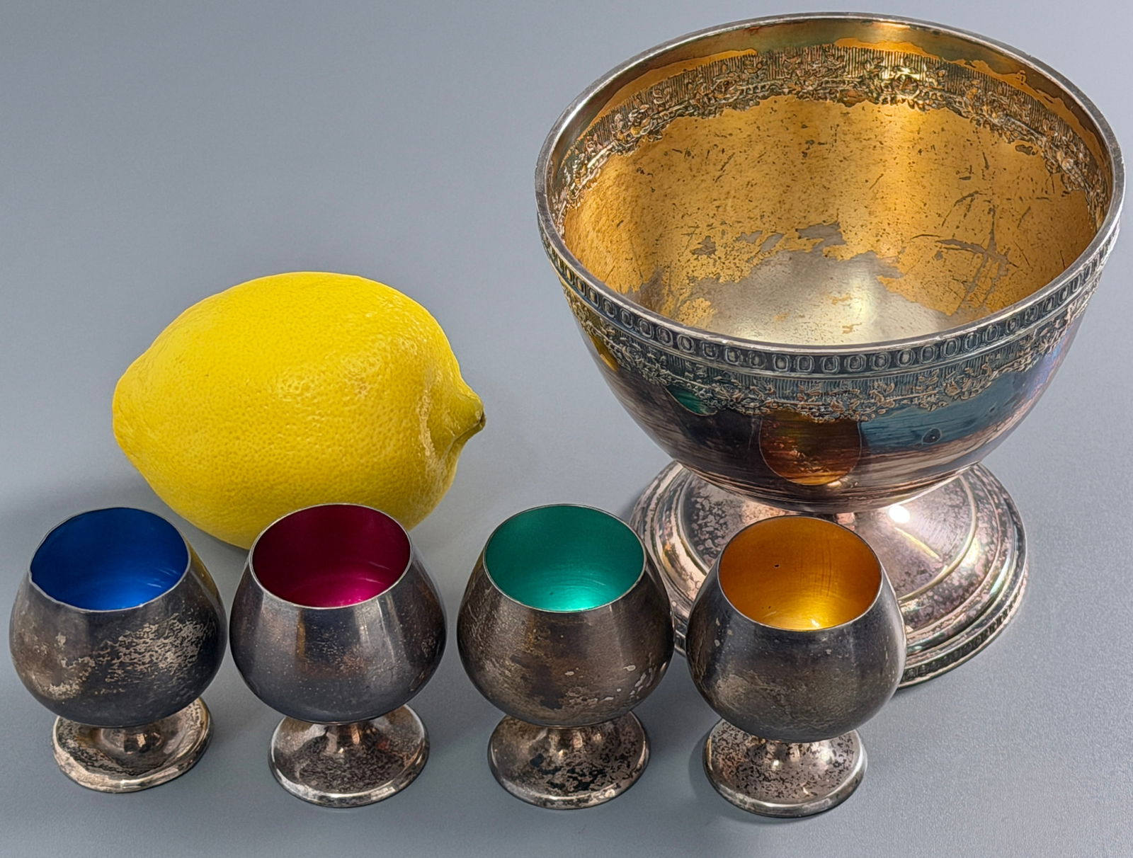 Lot of Vintage Sterling Silver & Silverplate Albemarle Electro Plated Cup and 4 Gorham Sterling (1 of 6)