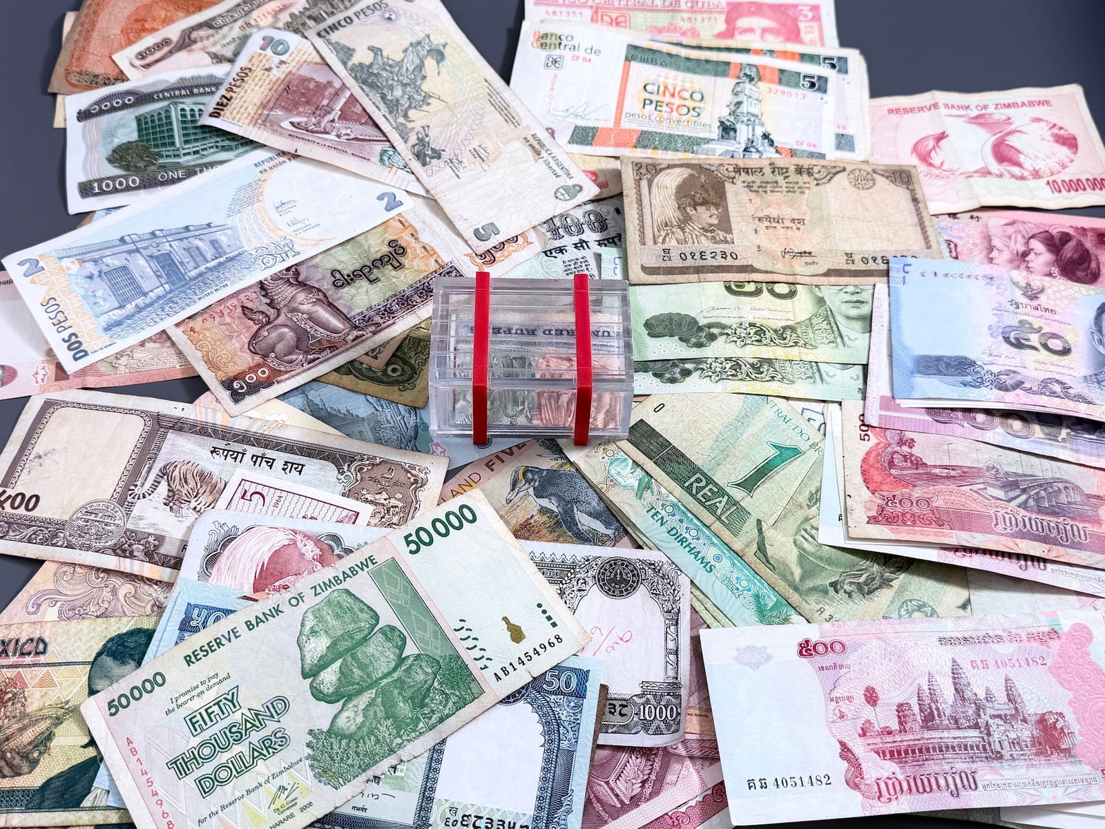 Lot of World Currency Foreign Banknotes Paper Money Assorted Collection from Diverse Countries (1 of 8)