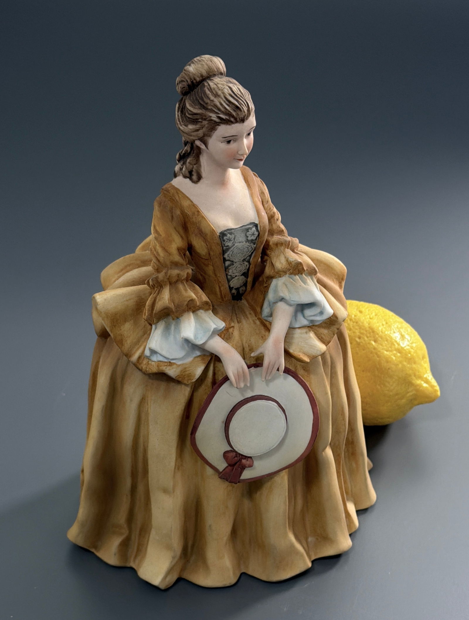 Vintage Mid Century Bisque Porcelain Figurine Crinoline Beauty: Vintage Mid Century Bisque Porcelain Figurine Crinoline Beauty