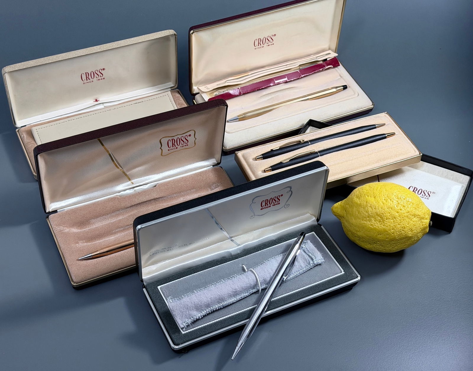 Cross Classic Vintage Gold Plated Ball Pens and Pencils Collection Including the Sterling Silver: Cross Classic Vintage Gold Plated Ball Pens and Pencils Collection Including the Sterling Silver