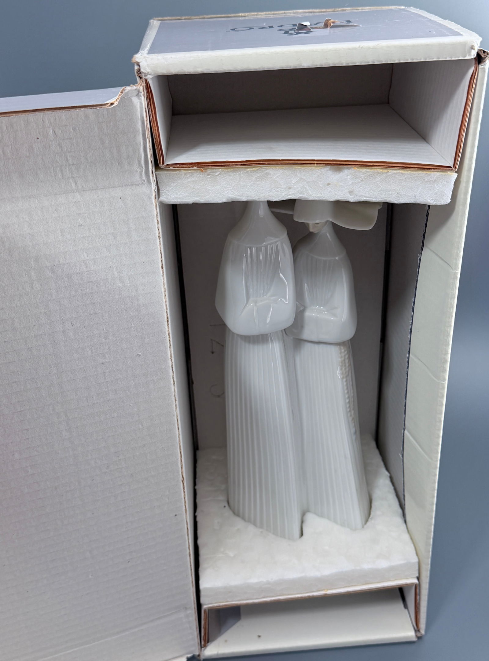 Lladro 04611 Flying Nuns Dominican Sisters in Cornette Hats Boxed Porcelain Figural Group Made in: Lladro 04611 Flying Nuns Dominican Sisters in Cornette Hats Boxed Porcelain Figural Group Made in Spain