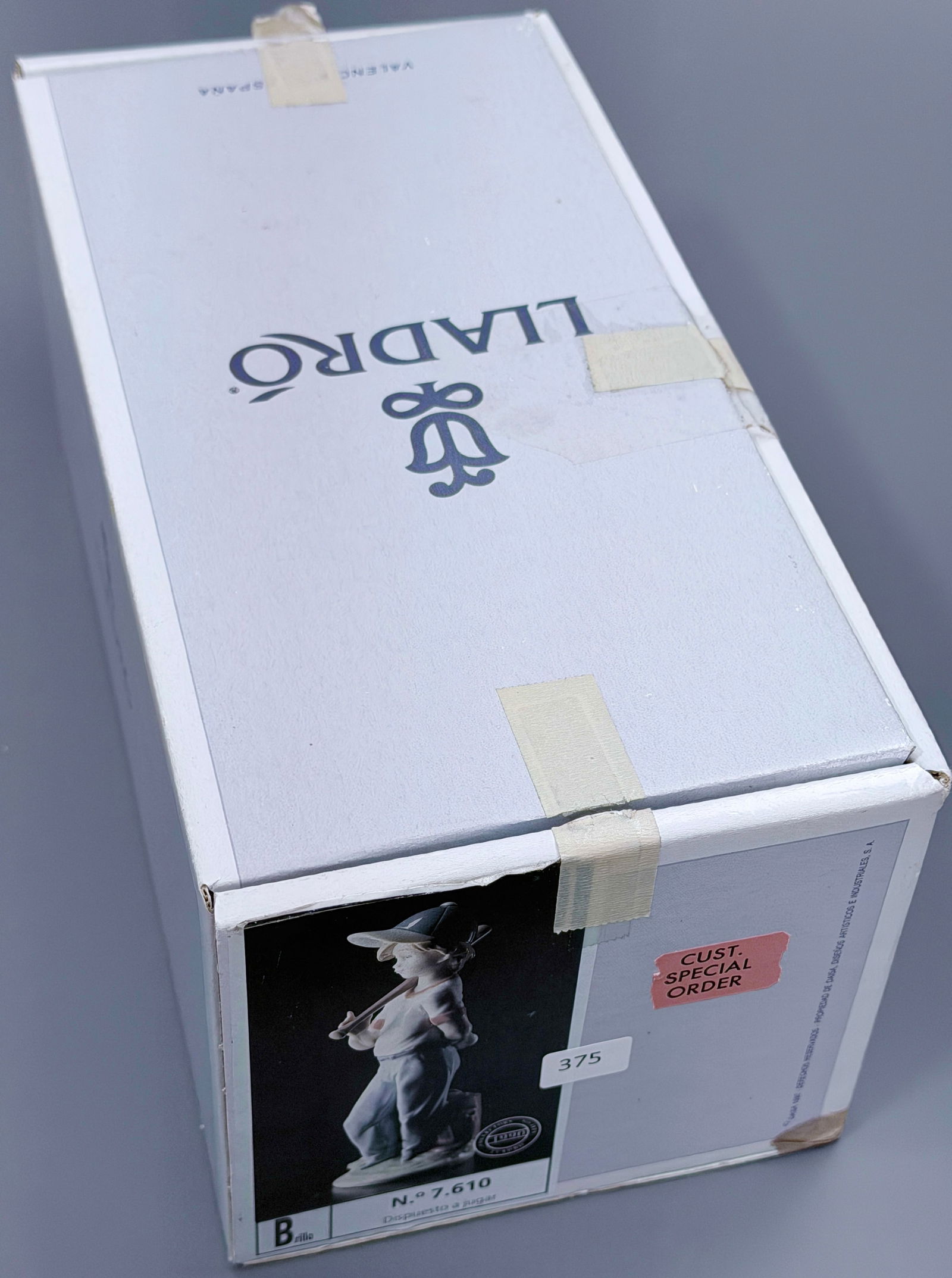 Lladro 7610 Collector Society Retired Porcelain Figurine of a Boy Holding a Baseball Bat Sculpted by (1 of 2)