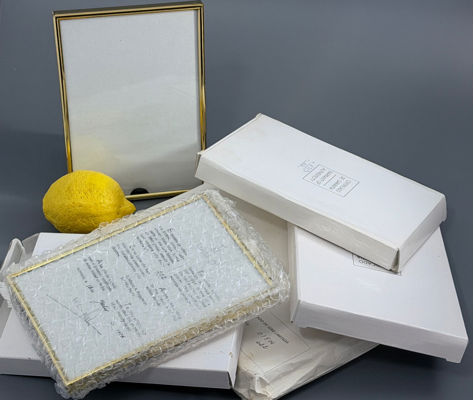 Lladro Picture Frames Lot of 4 Vintage Unused Certificate of Authenticity Frames for 5 x 7 Picture (1 of 3)