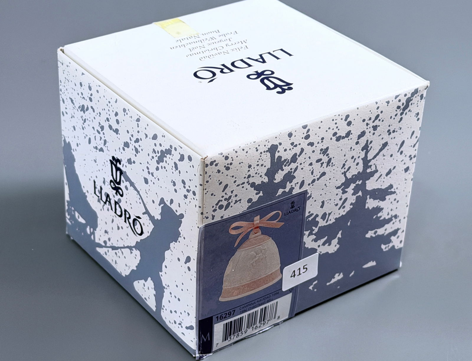 Lladro 16297 1996 Christmas Bell Ornament Campanita Navidad 96: Lladro 16297 1996 Christmas Bell Ornament Campanita Navidad 96