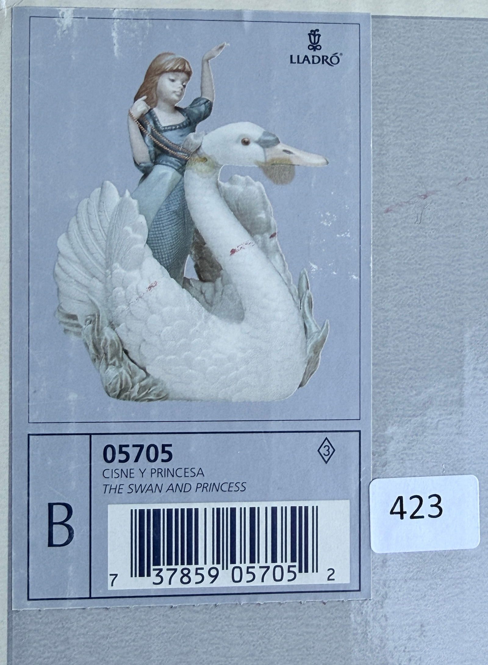 Lladro 5705 The Swan and the Princess Large Porcelain Figurine Sculpted by Rafael Lozano: Lladro 5705 The Swan and the Princess Large Porcelain Figurine Sculpted by Rafael Lozano