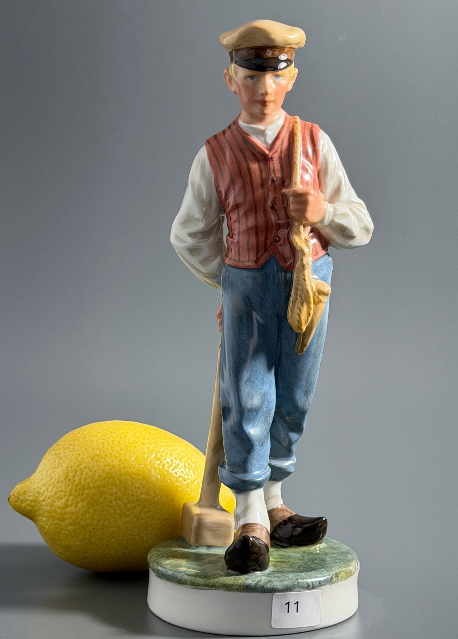 Royal Copenhagen Farmer Boy Porcelain Figurine Model No 620 Shepherd Boy with Mallet Designed by (1 of 7)