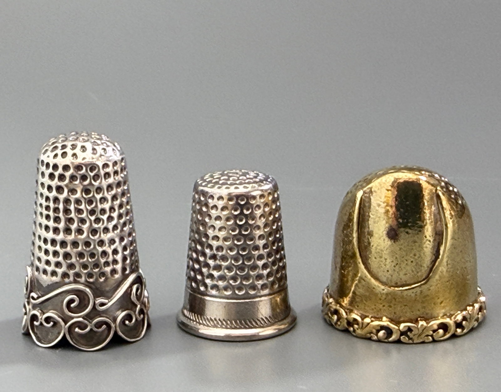 Vintage Tailor Sewing Thimble Collection of 3 (1 of 6)