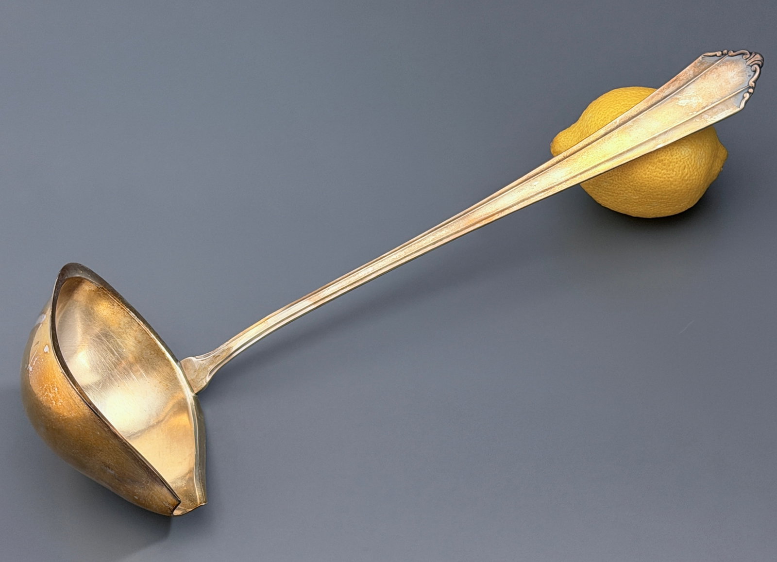 Antique German Art Nouveau Silver Plate Soup Gravy Punch Ladle With 90 Hallmark (1 of 5)
