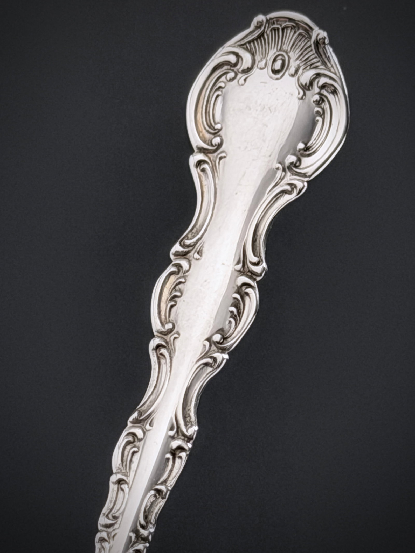 Gorham Strasbourg Sterling Silver Spoons Baroque Scrollwork 1897 Pattern 72.54 Grams Solid Sterling - 5