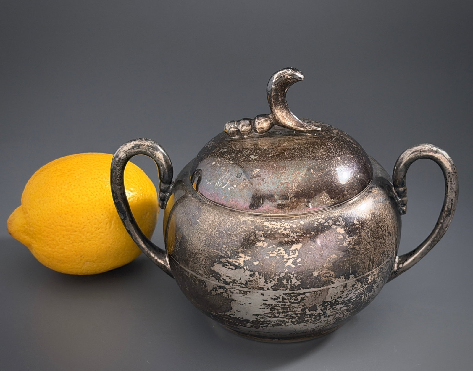 Vintage Unpolished Sterling Silver Covered Sugar Bowl C Zurita Mexican Modernist Mid Century (1 of 9)