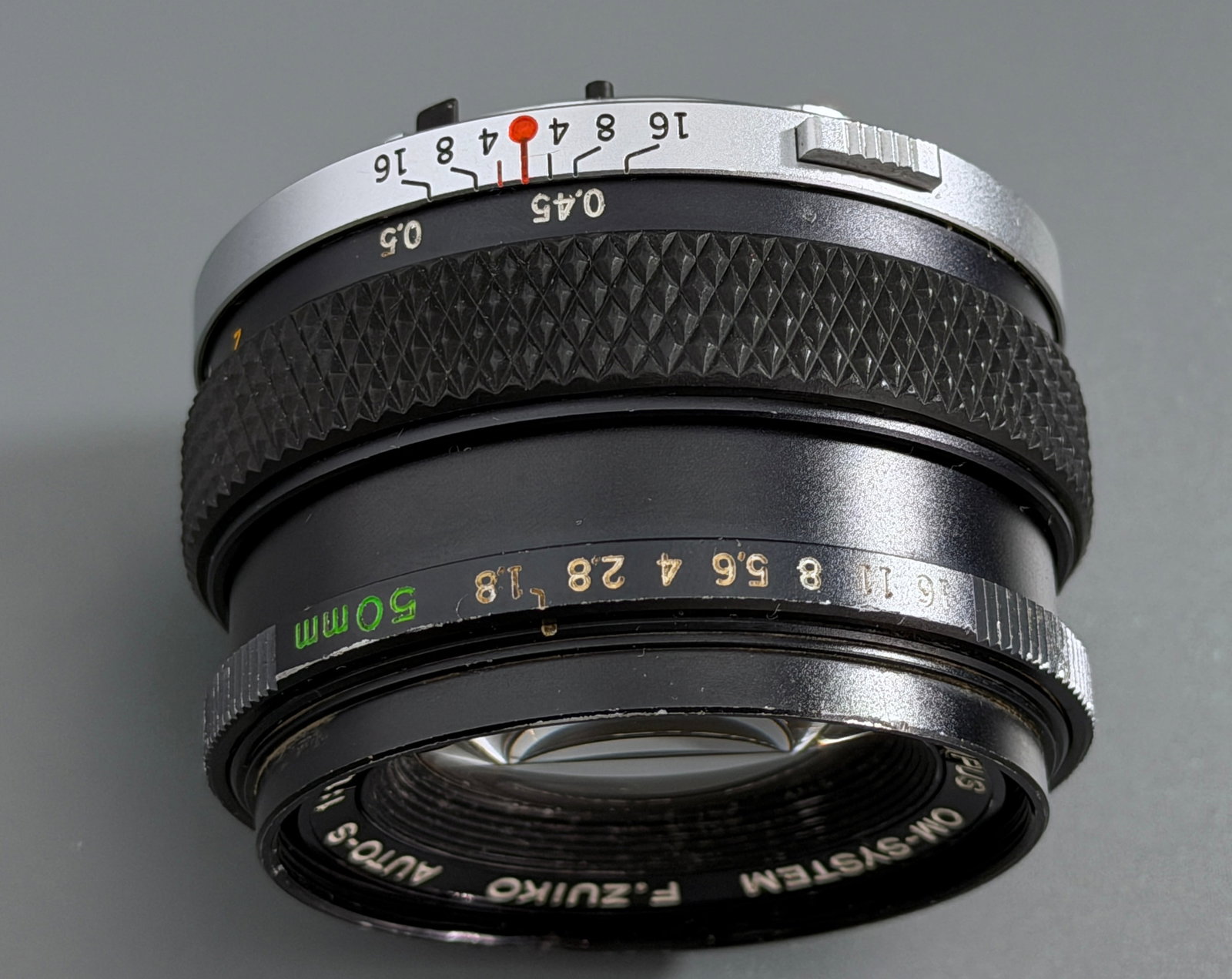 Olympus OM-System F.Zuiko Auto-S 50mm f/1.8 Manual Focus Lens Silver Nose Chronological First (1 of 5)