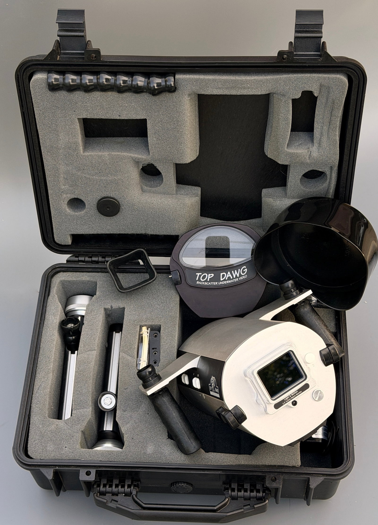 LIGHT & MOTION TOP DAWG II Underwater Video Camera Housing Kit Sunray Lighting System Matrix Monitor (1 of 14)