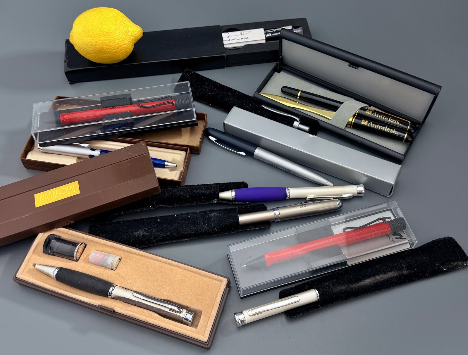 Vintage Multi Brand Executive Writing Instrument Collection Featuring Autodesk Lamy and Namepen (1 of 4)