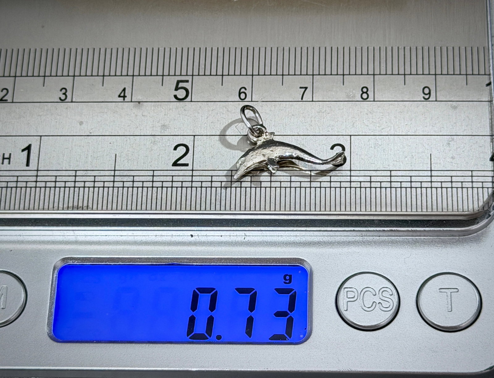 Sterling Silver Dolphin Nautical Ocean Theme Pendant Charm (1 of 2)