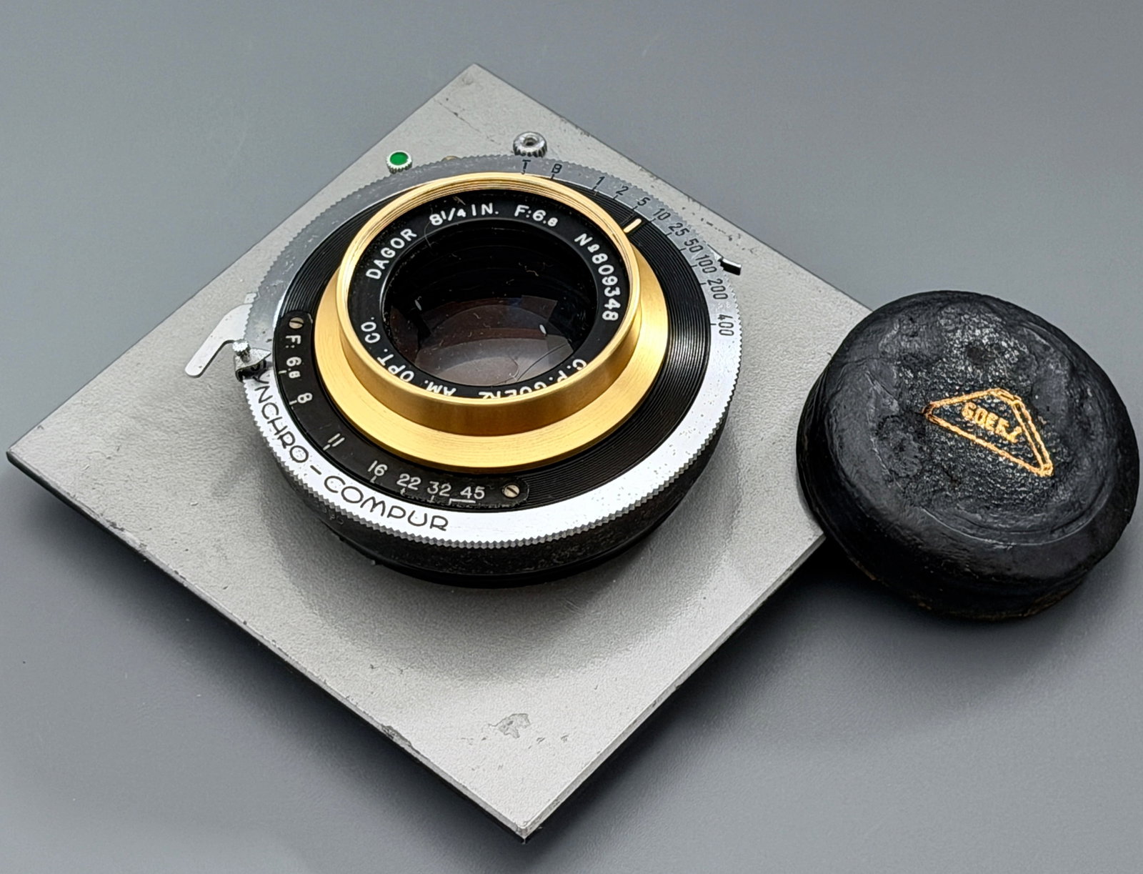 Vintage Goerz Dagor 8 1/4 F 6,8 Lens Synchro Compur Shutter Large Format Camera Lens Custom Board (1 of 7)