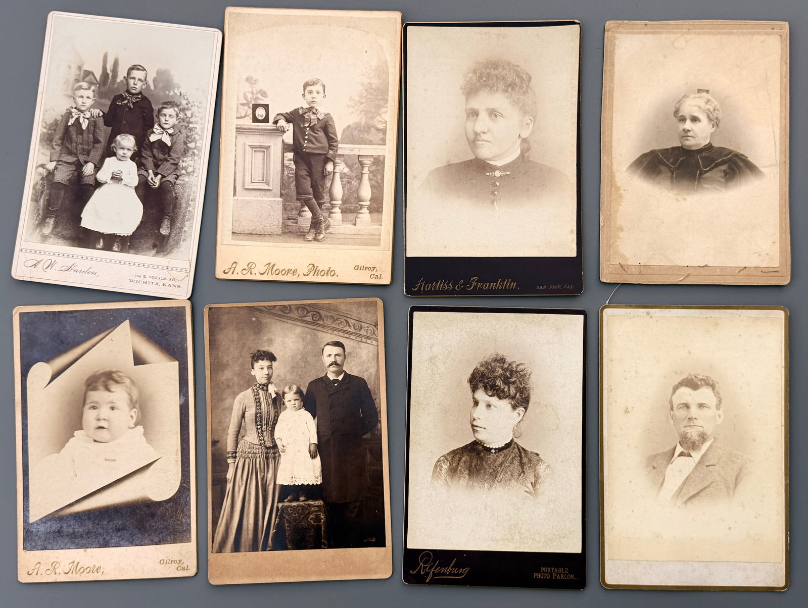 Antique Gilroy San Jose Studio Portraits Victorian Family Group Photos Early American Ephemera Santa (1 of 6)